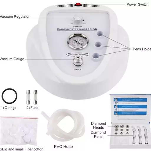 دستگاه میکرودرم ابریژن Diamond با قدرت مکش 68و 65 سانتی متر جیوه