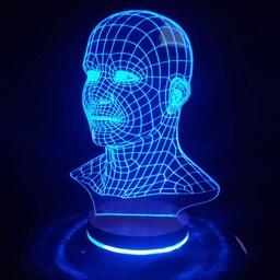 چراغ خواب سه بعدی طرح  آناتومی سر انسان  برند آباژور سه بعدی چهره