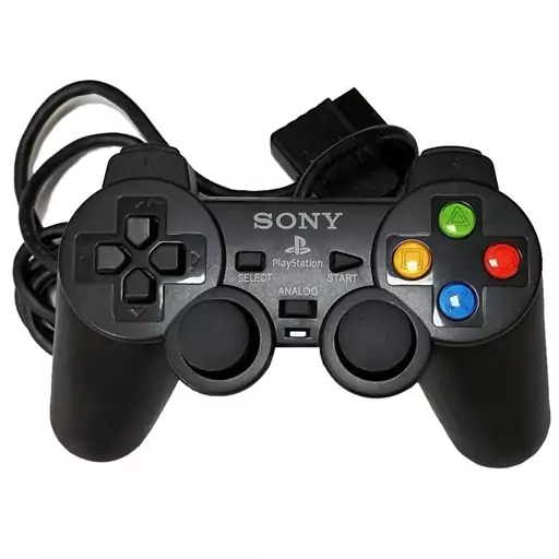 دسته بازی (گیم پد)تکی شوکدار Sony PS2 دکمه رنگی