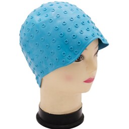 کلاه مش رنگ مو ، آبی رنگ،جنس سیلیکونی