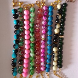 دستبند مرواریدی قفل و زنجیر دار بسیار شیک در رنگهای مختلف مناسب هدیه دادن به دوستان و عزیزانتان