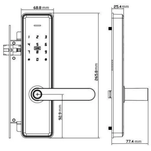 دستگیره دیجیتال هوشمند alock الاک مدل s300 پلاس رنگ طلایی