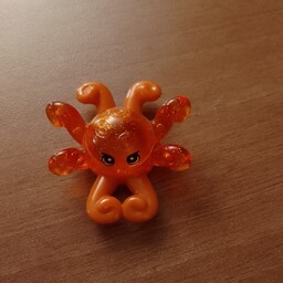 عروسک اسباب بازی مجسمه هشتپا عروس دریایی اختاپوس نارنجی کوچک 6 سانت