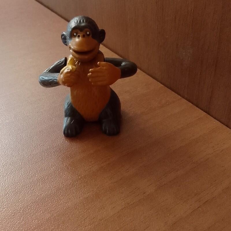 عروسک اسباب بازی مجسمه میمون قهوه ای کوچک 5 سانتی 