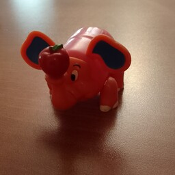 عروسک اسباب بازی مجسمه فیل صورتی کوچک 8 سانت پلاستیکی