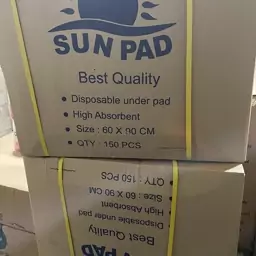 زیرانداز بیمار حیوان سگ گربه سان پد کارتن 30بسته 5عددی SUN PAD دروشیت تینو گلدپد