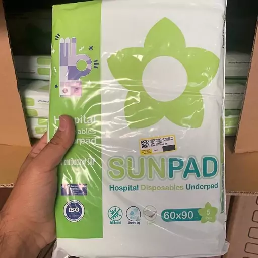 زیرانداز بیمار حیوان سگ گربه سان پد بسته 5عددی SUN PAD دروشیت تینو گلدپد