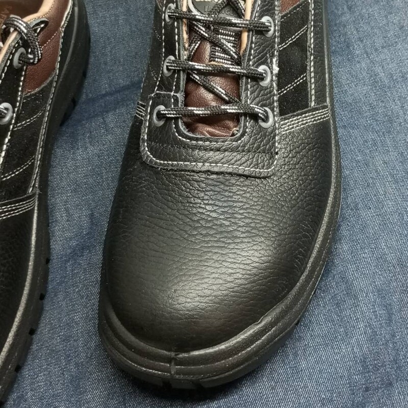 کفش ایمنی چرمی برند پاتن PATAN سایز 43 رنگ مشکی قهوه با کفی عالی