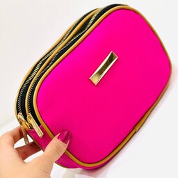  کیف  شرانک دوزیپ  زیبا و دارای سه جای مجذا برای گوشی و  لوازم  ضروری  شما 