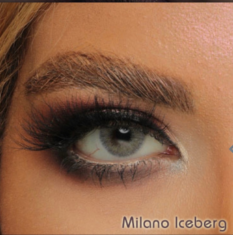 لنز چشم طوسی آبی بدون دور Lceberg  لابلا  Labella سری Milano