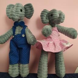 عروسک دستساز فیلی و فیگی عروسک با لباس دلخواه و دست و پا متحرک