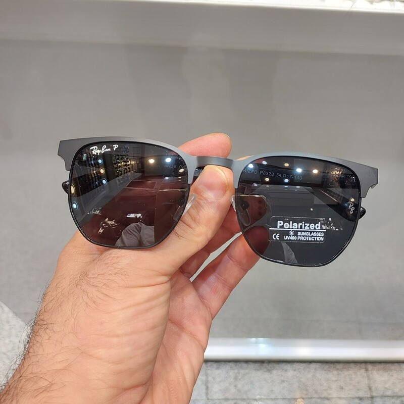 عینک آفتابی مردانه  مربعی چند ضلعی مارک پلیس عدسی یووی 400 و پلاریزه کیفیت بالا 