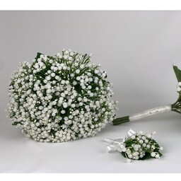 دسته گل عروس مینیمال با گل ژسپوفیلا  خاص و بینظیر