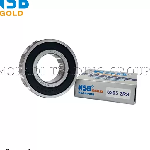 بلبرینگ صنعتی 6205 واشر  پلاستیکی برند NSB (بلبرینگ کاسه نمددار)