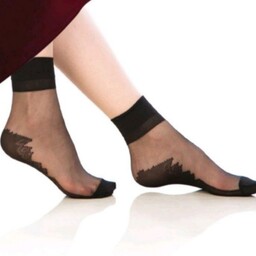 جوراب  پارازین  زنانه مشکی و رنگ پا