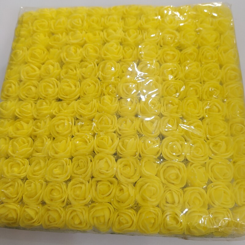 گل فومی زرد رنگ 144 تایی  بسیار زیبا مخصوص کارهای هنری