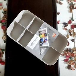 جعبه نظم دهنده ی کشو و میز آرایش رنگ کرم کاراملی  مستطیل شکل 8 خانه  پر کاربرد و پرفروش  