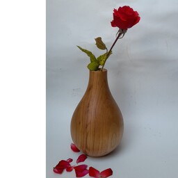 گلدان چوبی با چوب زیبای ملچ ارتفاع 20 سانتیمتر (خرید مستقیم از تولید کننده )