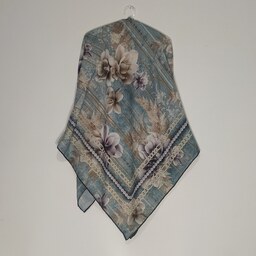 روسری نخی قواره بزرگ - با کیفیت عالی - طرح گل و مروارید  - چند رنگ - کد (29)