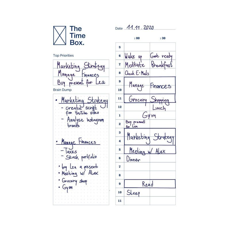 کاغذ یادداشت مستر راد مدل نوتپد طرح پلنر روزانه تایم باکس کد timebox 1667