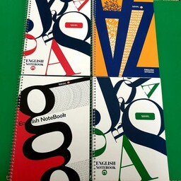 دفتر نهال 100 برگ سیمی جلد مقوایی دوخط زبان انگلیسی