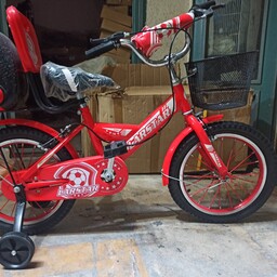 دوچرخه 16 لارستار رنگ قرمز جنس خارجی کیفیت عالی مناسب سن 3 سال تا 6 سال