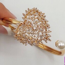 دستبند زنانه نگین دار زنانه مارک ysx با رنگ ثابت و طرح طلا فری سایز 