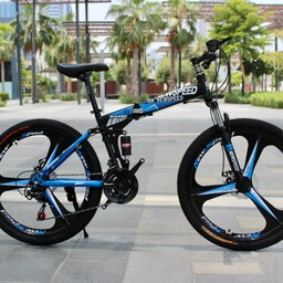 دوچرخه تاشو سایز 26  سایز 24 سایز 27    LAND ROVER  رنگ آبی 