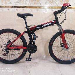 دوچرخه تاشو سایز 26 ،24 و 27  لندرور LAND ROVER رنگ مشکی قرمز شرکت RALLY 