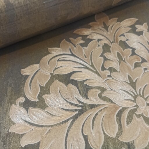 کاغذ دیواری خارجی قابل شستشو جنس گل پی وی سی با زمینه الیاف طبیعی محصول کشور چین 