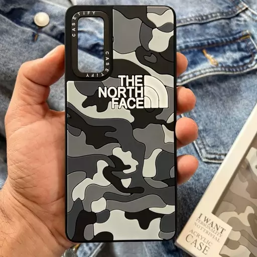 قاب گوشی سامسونگ مدل North face چریکی برند casetify