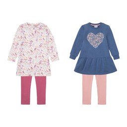 تونیک ساپورت  لباس خانگی و راحتی دخترانه 2تا4 ساله نخی پشت کجراه مناسب پاییز برند لوپیلو