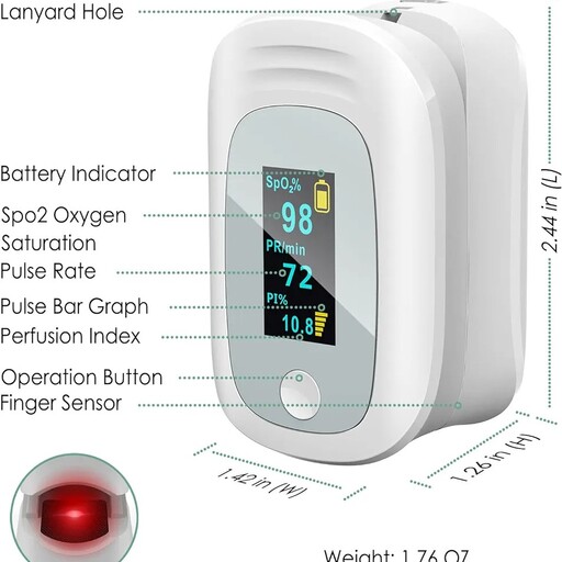 پالس اکسیمتر  LiteXim با دقت بسیار بالا اورجینال آمازون آلمان 