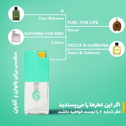 عطر جیبی بیک بانوان- آقایان شماره 6 حجم 7.5 میلی لیتر