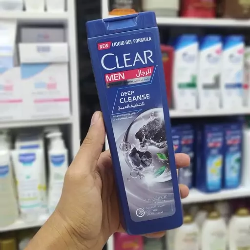 شامپو ضد شوره کلیر عربی زغال Clear Deep clean حجم 400 میل