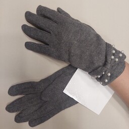 دستکش زنانه وارداتی برند I am با تزئین پاپیون و مروارید مناسب چهار فصل 