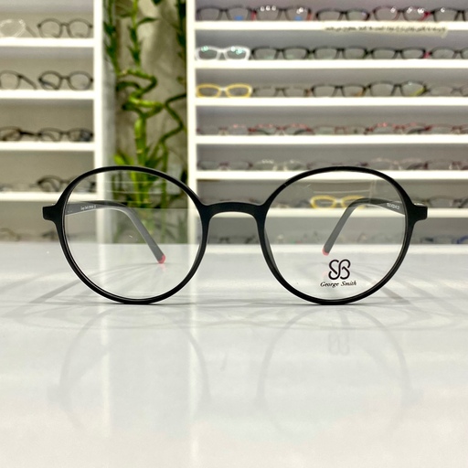 فریم عینک طبی کائوچویی مارک جورج اسمیت رنگ مشکی مات بسیار سبک و با کیفیت 