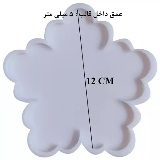 قالب رزین مدل زیر لیوانی طرح گل پنج پر