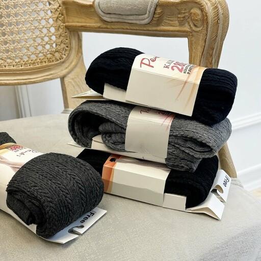 جوراب شلواری بافت گندمی - در چهار رنگ ذغالی طوسی مشکی سورمه ایی - فری سایز مناسب 36 تا 42 - ارسال رایگان