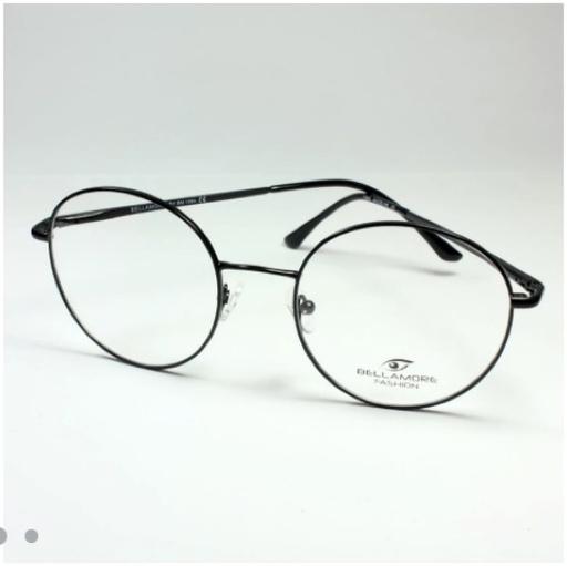 فریم عینک طبی مردانه گرد سایز بزرگ فلزی 12202