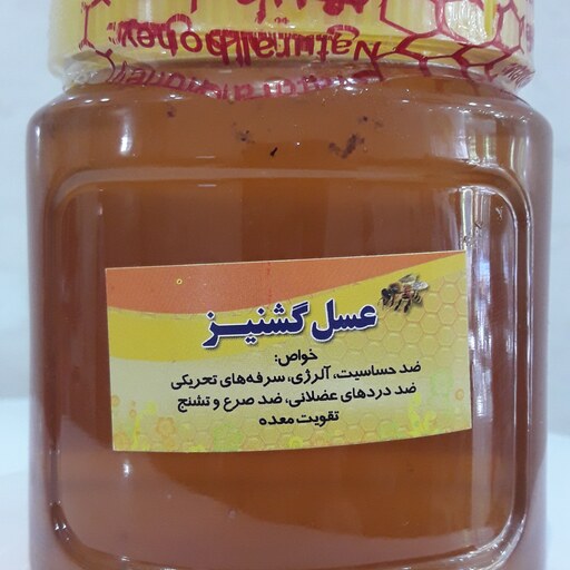 عسل گشنیز 500گرمی خوش عطر و خوش طعم با ساکارز(قند طبیعی) 2 درصد 