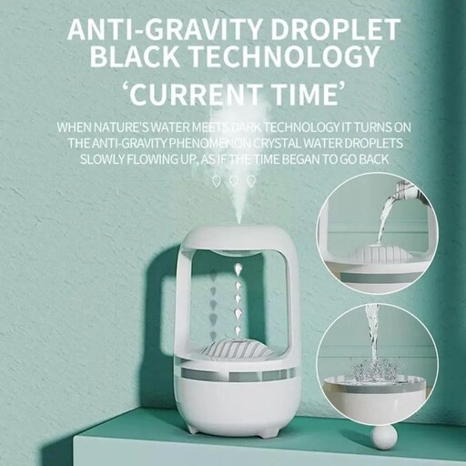 دستگاه بخور سرد مدل Anti Gravity Levitating Drops Humidifier(ارسال پس کرایه است)