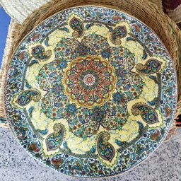 رومیزی گرد پارچه ای  طرح قالی