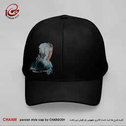 کلاه کپ هنری مردانه با طرح غرق تمنای توام موجی ز دریای توام برند چام 2923
