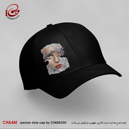 کلاه کپ هنری مردانه با طرح هر نفس آواز عشق می رسد برند چام 2771