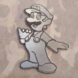 پلاک سوپر ماریو ( نماد بازی قارچ خور  )      2 Super Mario     لویجی  Luigi   آلومینیومی
