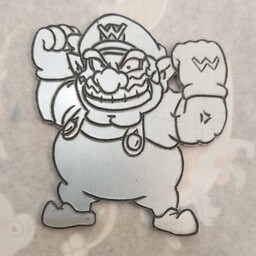پلاک سوپر ماریو Super Mario ( نماد بازی قارچ خور )  6  واریو  Wario   آلومینیومی