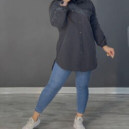 مانتو بغل زیپ دارجنس جین نیل در سایز بندی و رنگ بندی مختلف قد جلو 80 پشت 85