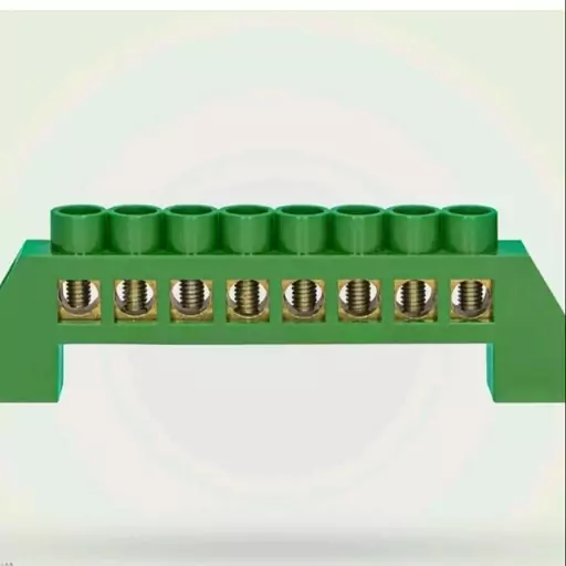 ترمینال 8 پیچ ارت پلاستیکی سبز