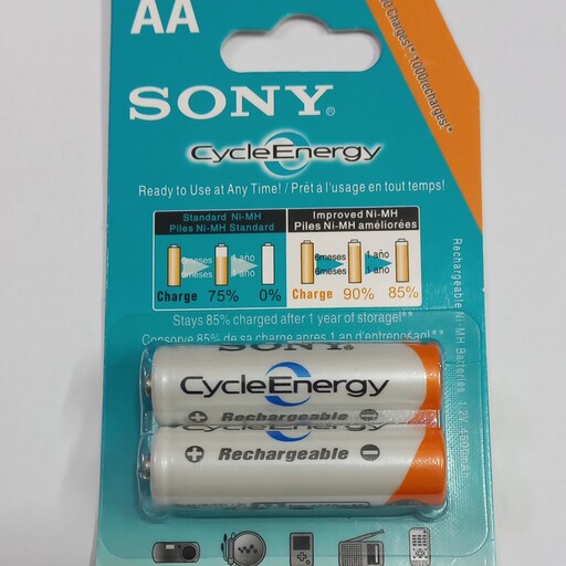 باتری قلمی شارژی سونی 4600 میلی آمپر ،،ساخت ژاپن،کیفیت عالی،بسته 2 تایی